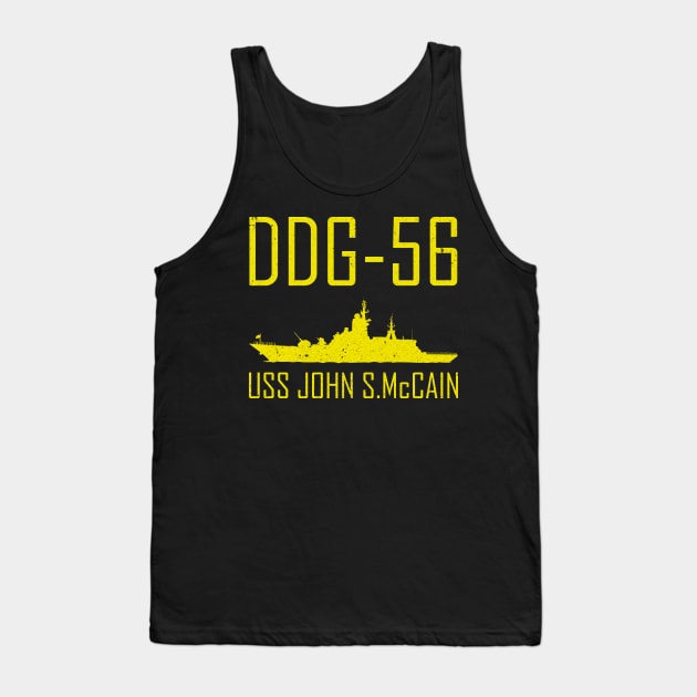 USS Johns Mccain DDG-56 Destroyer Ship Veteran Tank Top by nicolinaberenice16954